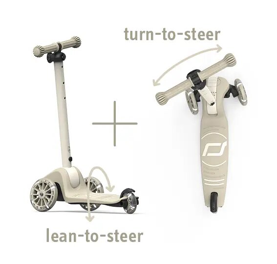 SCOOT AND RIDE Trotineta pentru copii Highwaykick 3S Led Ash pliabila reglabila roti led 3 ani+ greutate suportata 50 kg