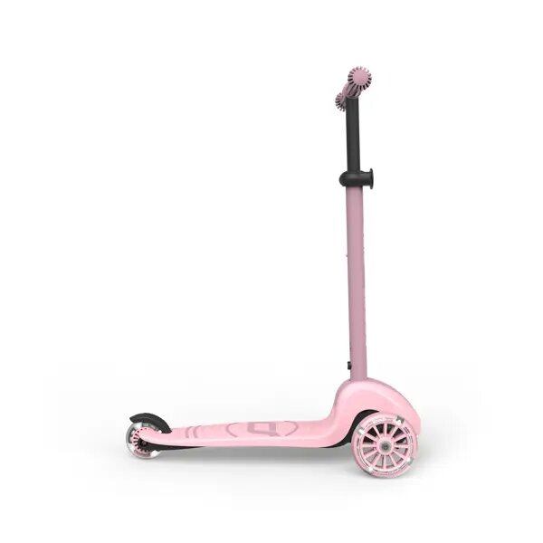 SCOOT AND RIDE Trotineta pentru copii Highwaykick 3S Led Rose pliabila reglabila roti led 3 ani+ greutate suportata 50 kg