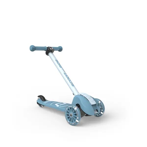 SCOOT AND RIDE Trotineta pentru copii Highwaykick 3S Led Steel pliabila reglabila roti led 3 ani+ greutate suportata 50 kg