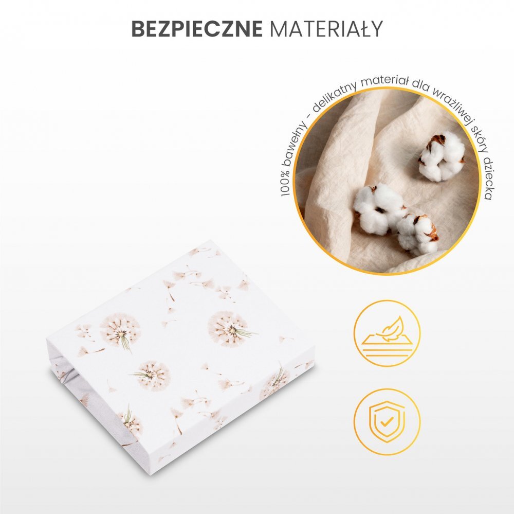 Sensillo Cearceaf imprimat Ballerina Pink pentru saltea copii 120x60 cmbanda elastica de fixarematerial din bumbac 100