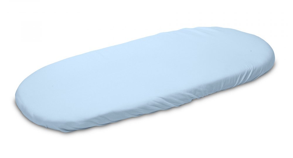 Sensillo Cearceaf pentru saltea landou copii Blue 75x35 cm cu elastic roatacontinut fibre din bambuslavabil 40grade