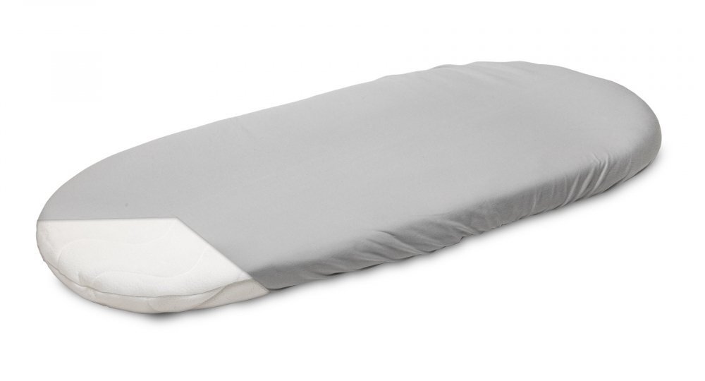 Sensillo Cearceaf pentru saltea landou copii Jersey Gri 75x35 cm din bumbac cu elastic roatalavabil 40grade