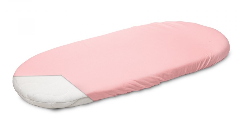 Sensillo Cearceaf pentru saltea landou copii Jersey Roz 75x35 cm din bumbac cu elastic roatalavabil 40grade