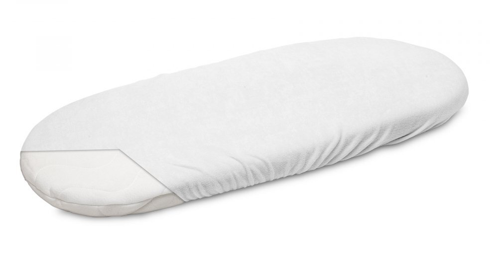Sensillo Cearceaf pentru saltea landou copii Terry Alb 75x35 cm cu elastic roatalavabil 40gradematerial terry din bumbac