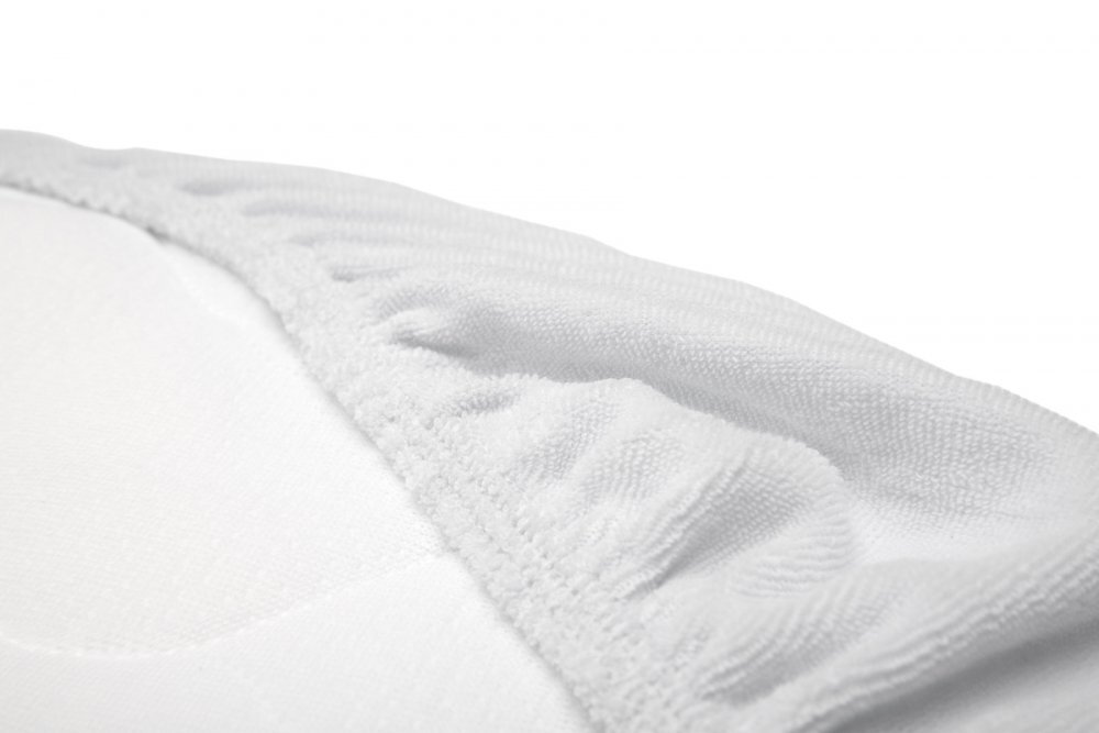 Sensillo Cearceaf pentru saltea landou copii Terry Alb 75x35 cm cu elastic roatalavabil 40gradematerial terry din bumbac