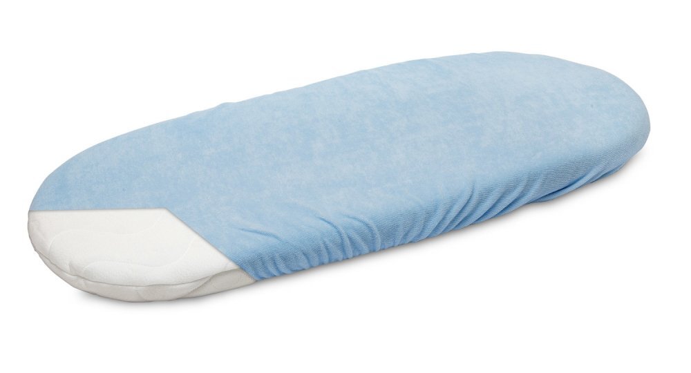 Sensillo Cearceaf pentru saltea landou copii Terry Blue 75x35 cm cu elastic roatalavabil 40gradematerial terry din bumbac