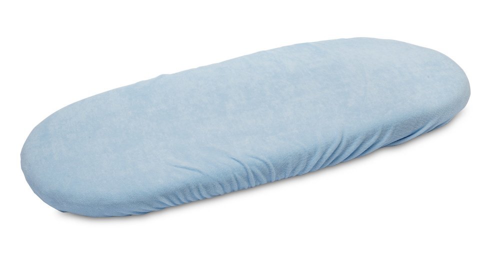 Sensillo Cearceaf pentru saltea landou copii Terry Blue 75x35 cm cu elastic roatalavabil 40gradematerial terry din bumbac