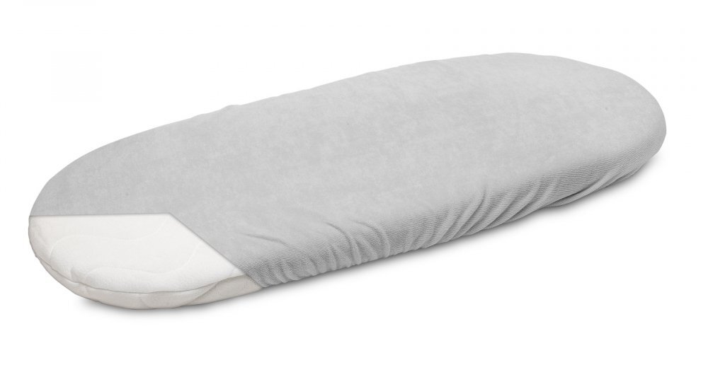 Sensillo Cearceaf pentru saltea landou copii Terry Gri 75x35 cm cu elastic roatalavabil 40gradematerial terry din bumbac