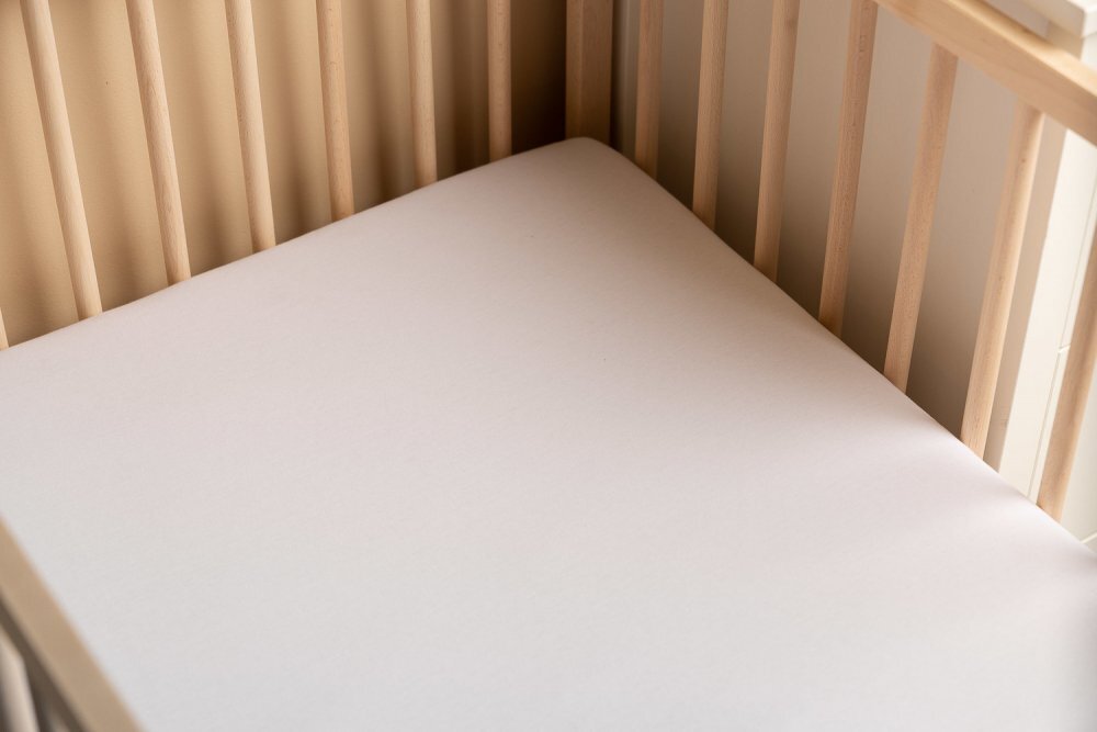 Sensillo Cearsaf din bumbac Jersey Deluxe Alb 120x60 cm cu elastic roata