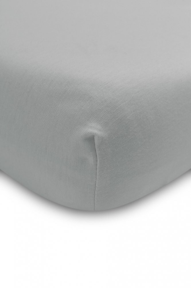 Sensillo Cearsaf din bumbac Jersey Deluxe Gri 120x60 cm cu elastic roata