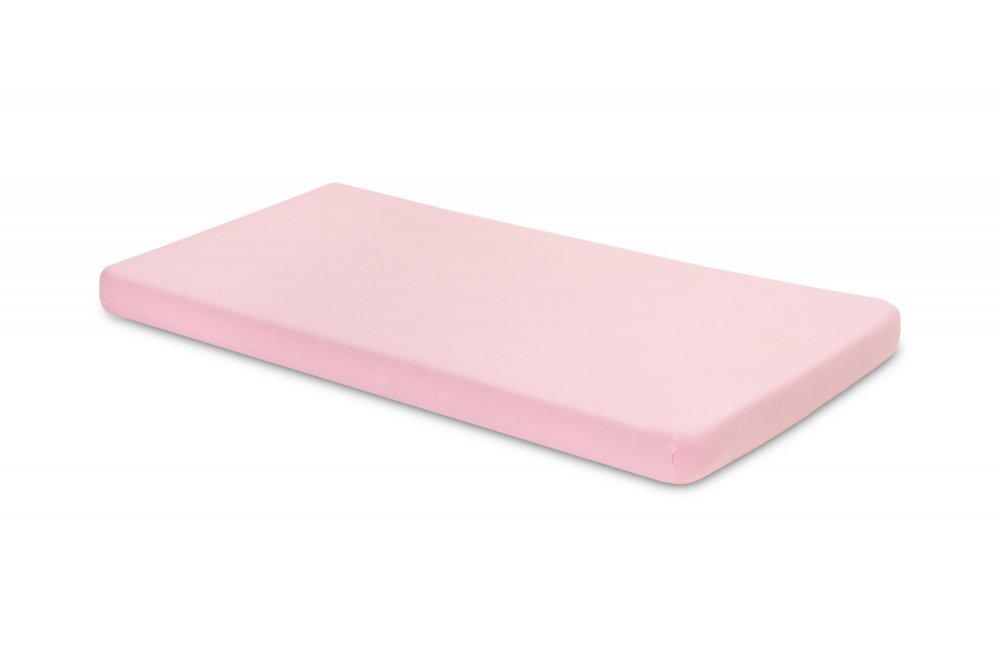 Sensillo Cearsaf din bumbac Jersey Deluxe Roz 120x60 cm cu elastic roata