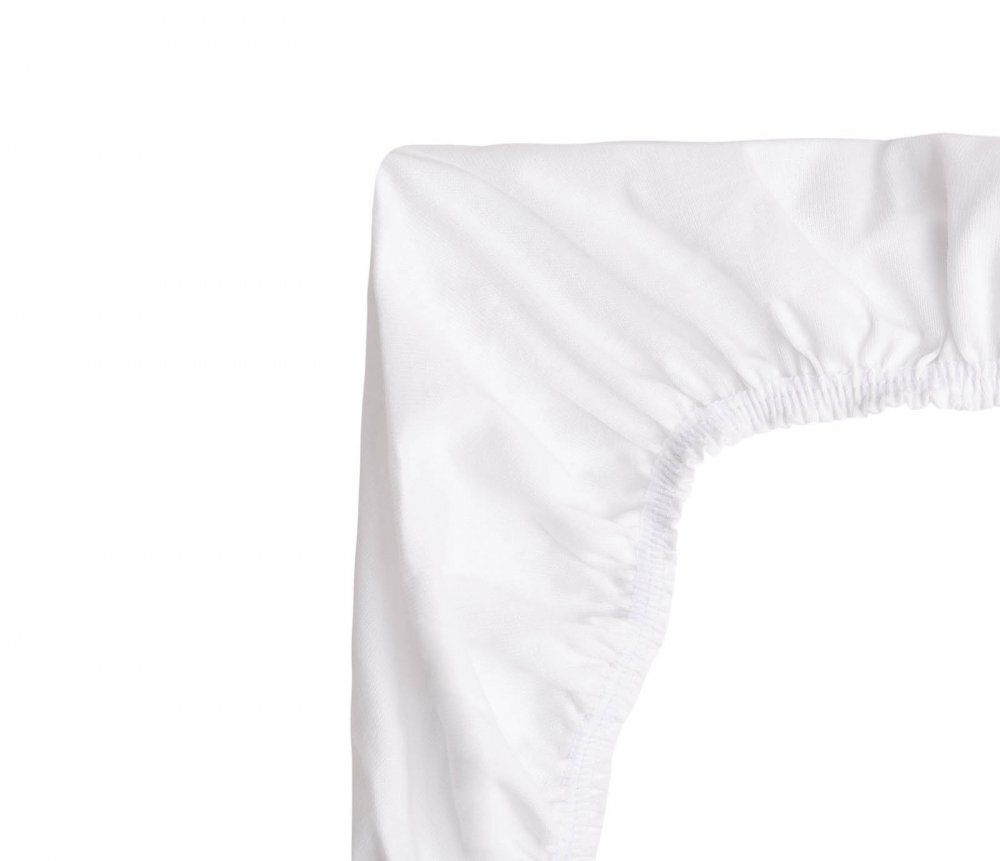 Sensillo Husa impermeabila cu elastic roata din jersey pentru salteaua de landou 75x35 cm alba