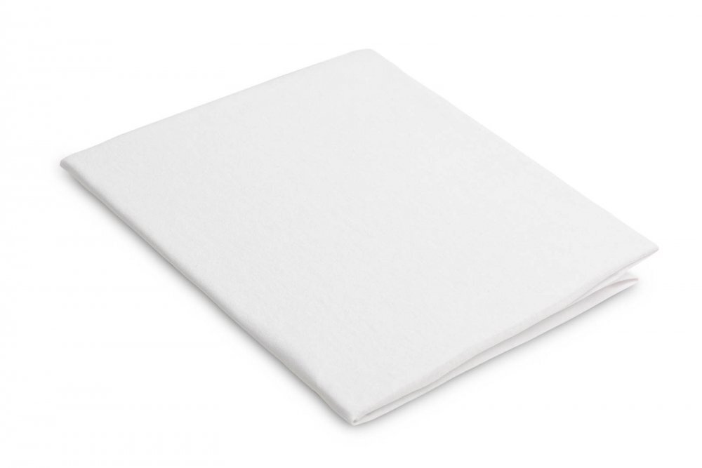 Sensillo Husa impermeabila cu elastic roata din jersey pentru salteaua de landou 75x35 cm alba