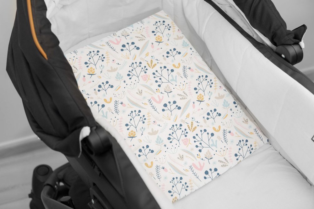 Sensillo Husa pentru perna cu plan inclinat 38x30 cm Merisoare alb inchidere cu fermoar material bumbac