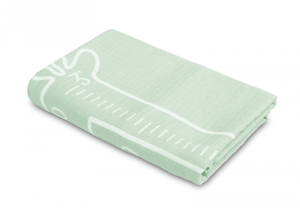 Sensillo Paturica aniversara pentru bebelusi cu grafic crestere in inaltime 120 x 120 cm Green Giraffe