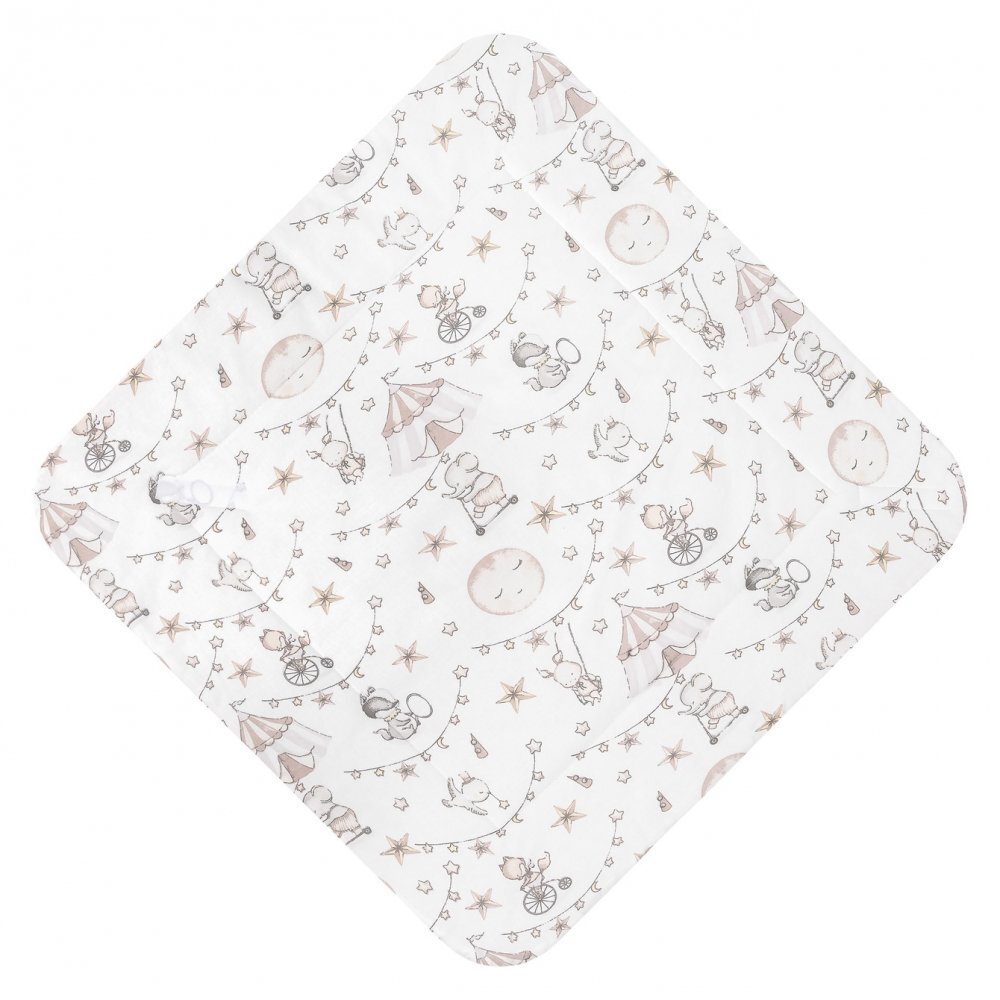 Sensillo Paturica de infasat bebelusi Circus Pink 75x75 cm din bumbacinchidere velcromultifunctionala