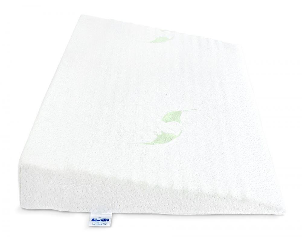 Sensillo Perna antisufocare pentru patut copii Luxe Aloe Vera 38x60 cmspuma perforata T25 de inalta densitatehusa detasabila