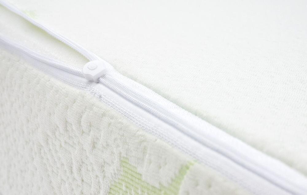 Sensillo Perna antisufocare pentru patut copii Luxe Aloe Vera 38x60 cmspuma perforata T25 de inalta densitatehusa detasabila