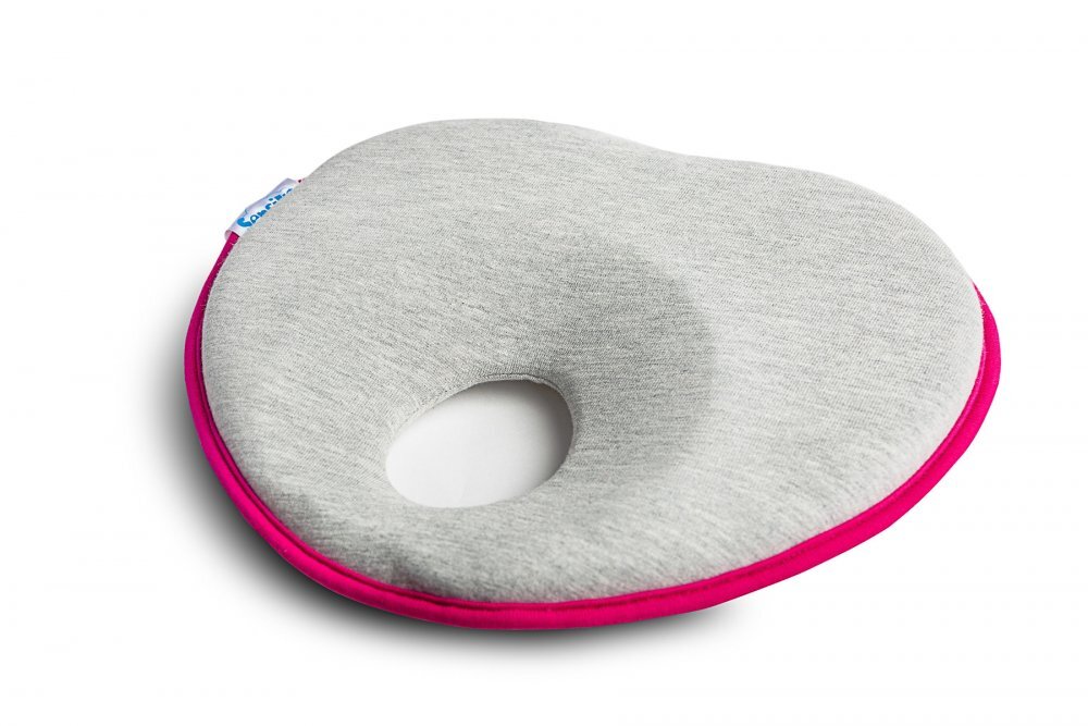 Sensillo Pernuta ergonomica pentru nou nascuti Magenta 22x22 cm ajuta formarea capuluimaterial placut la atingerepotrivita pentru caruciorpatut