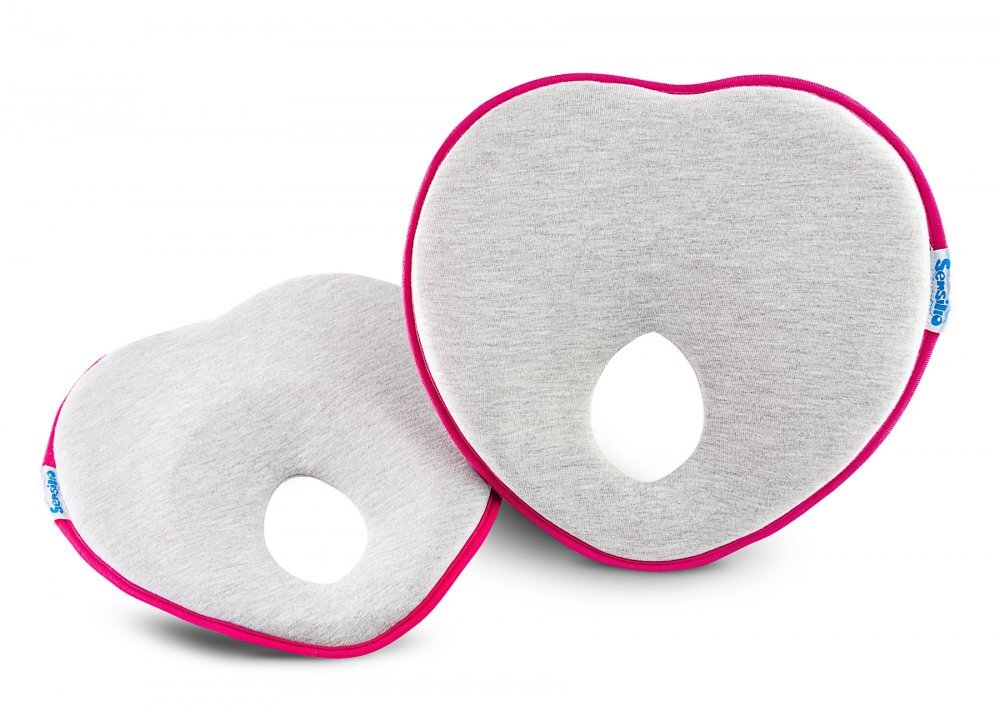Sensillo Pernuta ergonomica pentru nou nascuti Magenta 22x22 cm ajuta formarea capuluimaterial placut la atingerepotrivita pentru caruciorpatut