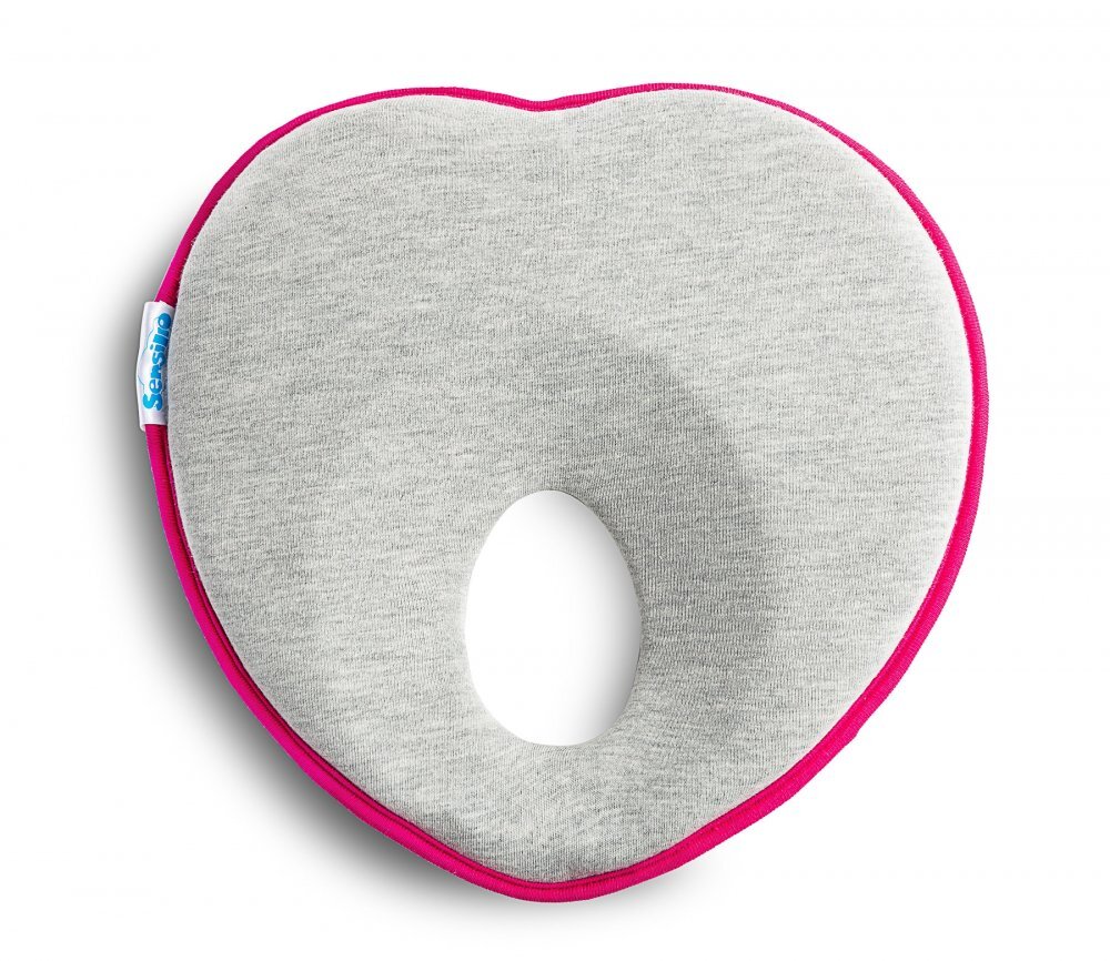 Sensillo Pernuta ergonomica pentru nou nascuti Magenta 22x22 cm ajuta formarea capuluimaterial placut la atingerepotrivita pentru caruciorpatut