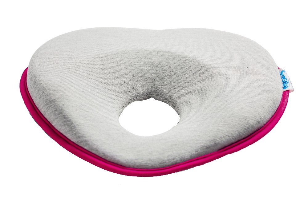 Sensillo Pernuta ergonomica pentru nou nascuti Magenta 22x22 cm ajuta formarea capuluimaterial placut la atingerepotrivita pentru caruciorpatut