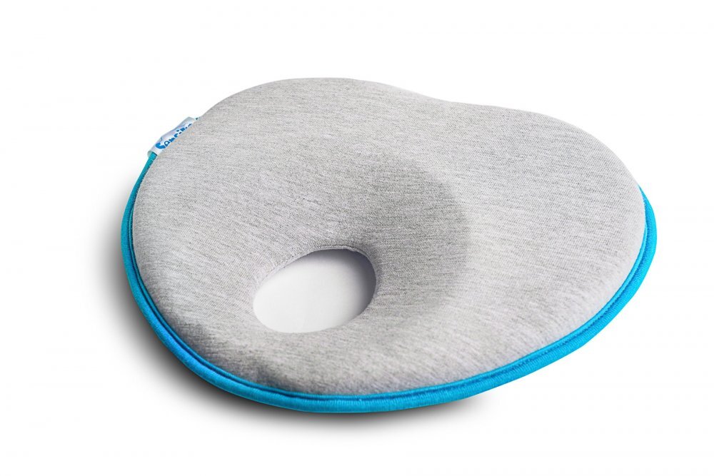 Sensillo Pernuta ergonomica pentru nou nascuti Turcoaz 22x22 cm ajuta formarea capuluimaterial placut la atingerepotrivita pentru caruciorpatut