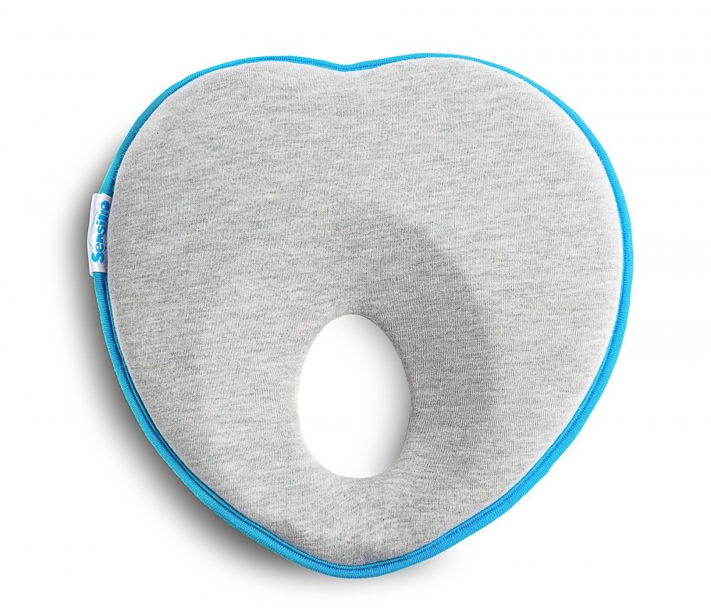 Sensillo Pernuta ergonomica pentru nou nascuti Turcoaz 22x22 cm ajuta formarea capuluimaterial placut la atingerepotrivita pentru caruciorpatut