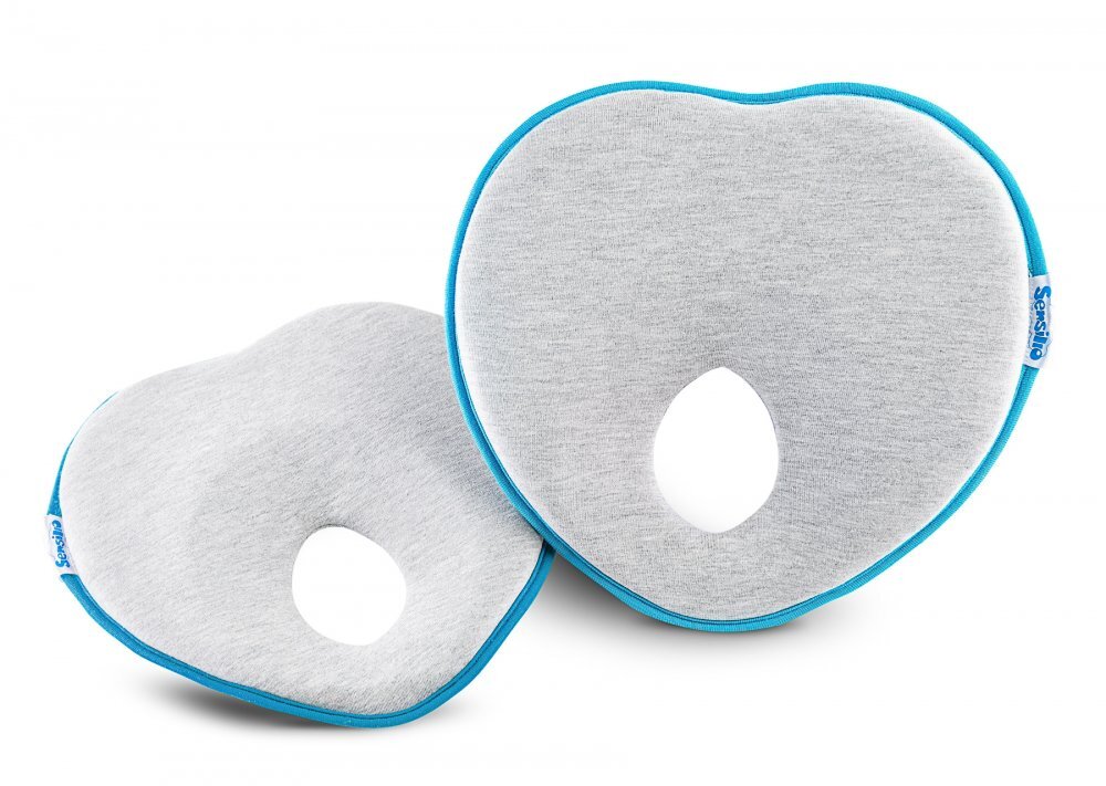 Sensillo Pernuta ergonomica pentru nou nascuti Turcoaz 22x22 cm ajuta formarea capuluimaterial placut la atingerepotrivita pentru caruciorpatut