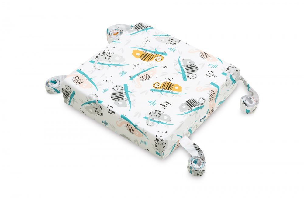 Sensillo Pernuta inaltator pentru scaun copii Chameleon 32x32x8 cm cu husa detasabila din bumbacprevazuta cu fermoarcurele reglabile de fixare