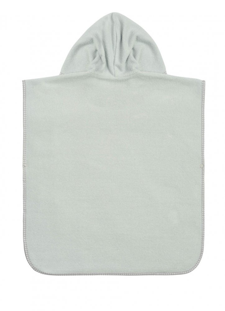 Sensillo Poncho de baie pentru copii Grey cu gluga si urechiuse decorativematerial bumbac inchidere cu capsedimensiune 55x60 cm