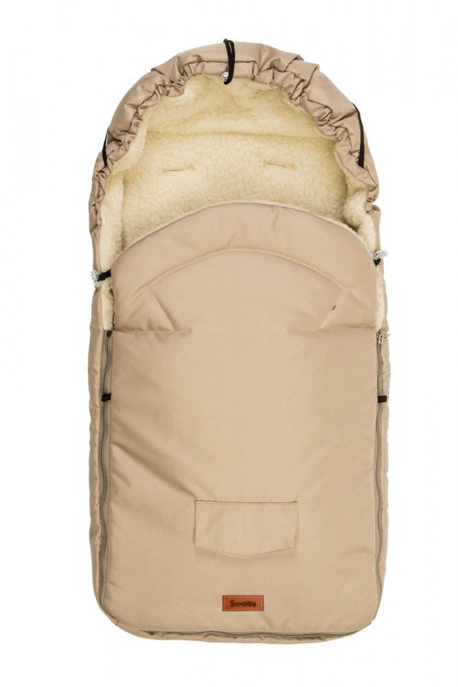 Sensillo Sac de iarna de lana Cappuccino 95x40 cm