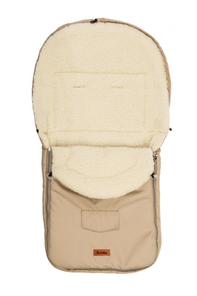 Sensillo Sac de iarna de lana Cappuccino 95x40 cm