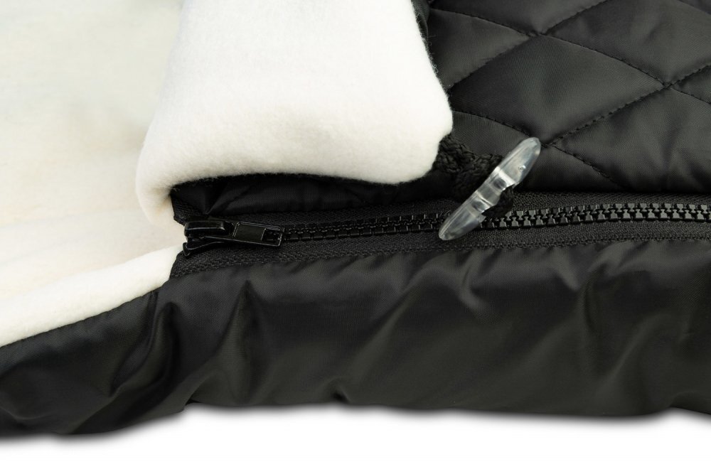 Sensillo Sac de iarna Polar Black pentru caruciorsaniecu fermoarmaterial impermeabil matlasatorificii pentru centuri de siguranta