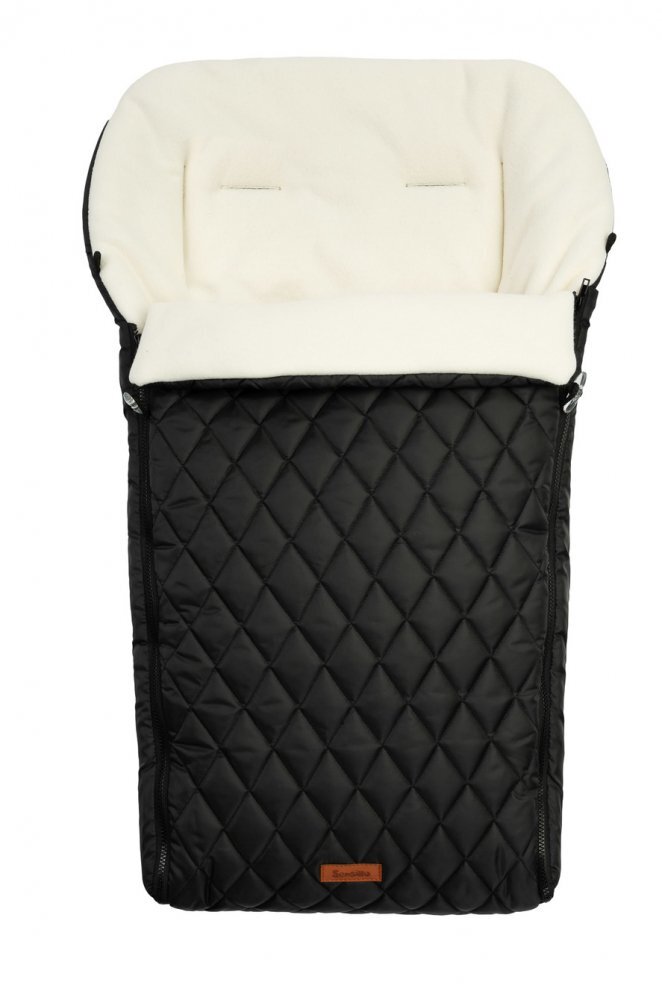 Sensillo Sac de iarna Polar Black pentru caruciorsaniecu fermoarmaterial impermeabil matlasatorificii pentru centuri de siguranta