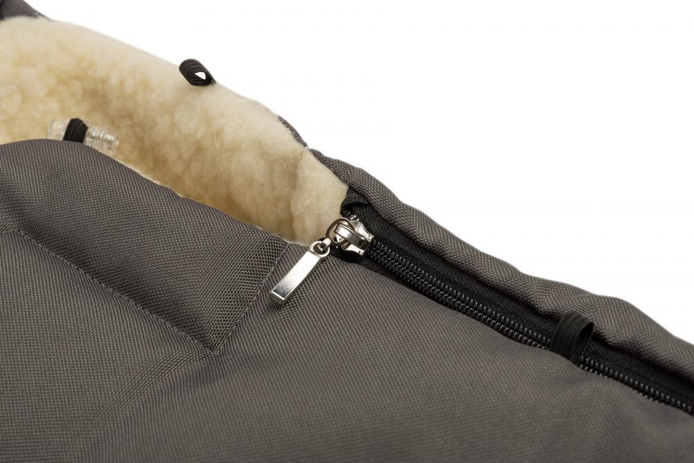 Sensillo Sac de iarna Wool Graphite 95x40 cm impermeabilcaptuseala cu continut de lanautilizare in landoucaruciorsanieorificii pentru fixarea pe caruciorfermoar