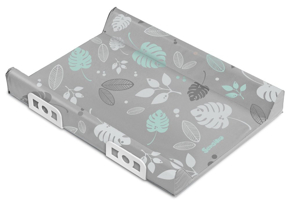 Sensillo Saltea de infasat 70x50 cm Floral Grey cu intarituraaccesorii montaj pe patutmargine de protectie antirasturnare si suprafata impermeabila