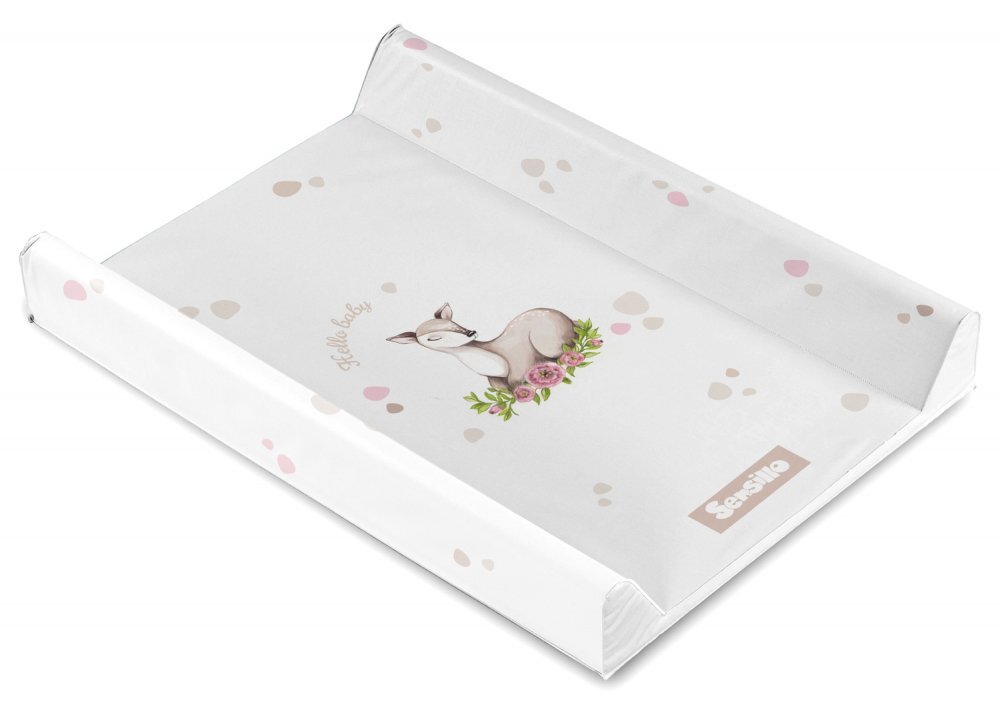 Sensillo Saltea de infasat moale Pastel Doe 70x49 cm margine de protectie antirasturnare si suprafata impermeabila