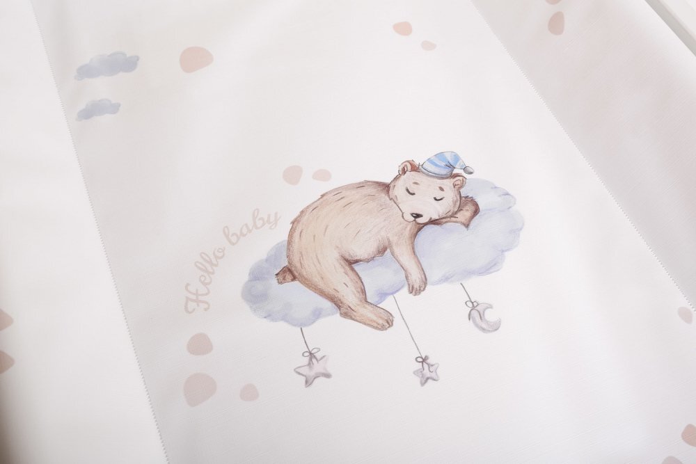 Sensillo Saltea de infasat Pastel Bear 70x49 cm cu intarituramargine de protectie antirasturnare si suprafata impermeabila