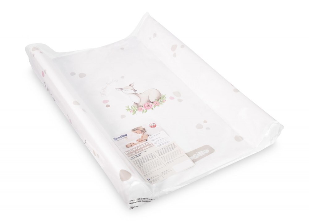 Sensillo Saltea de infasat Pastel Doe 70x49 cm cu intarituramargine de protectie antirasturnare si suprafata impermeabila