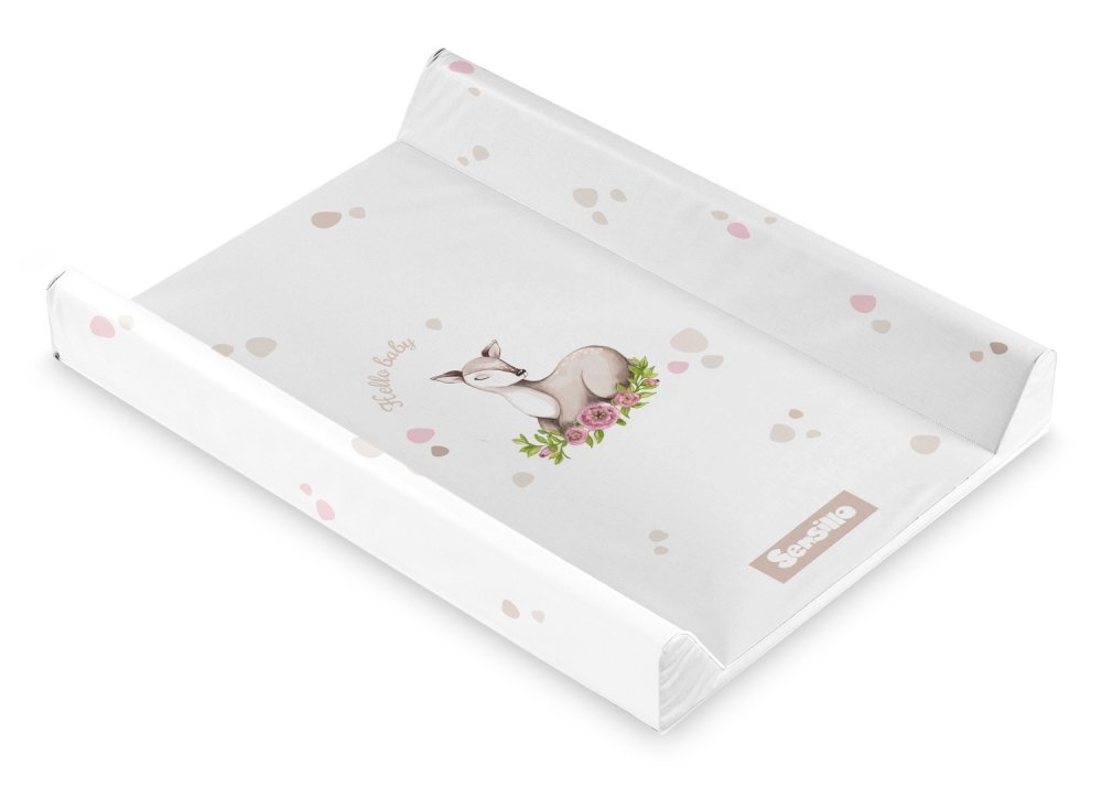 Sensillo Saltea de infasat Pastel Doe 70x49 cm cu intarituramargine de protectie antirasturnare si suprafata impermeabila
