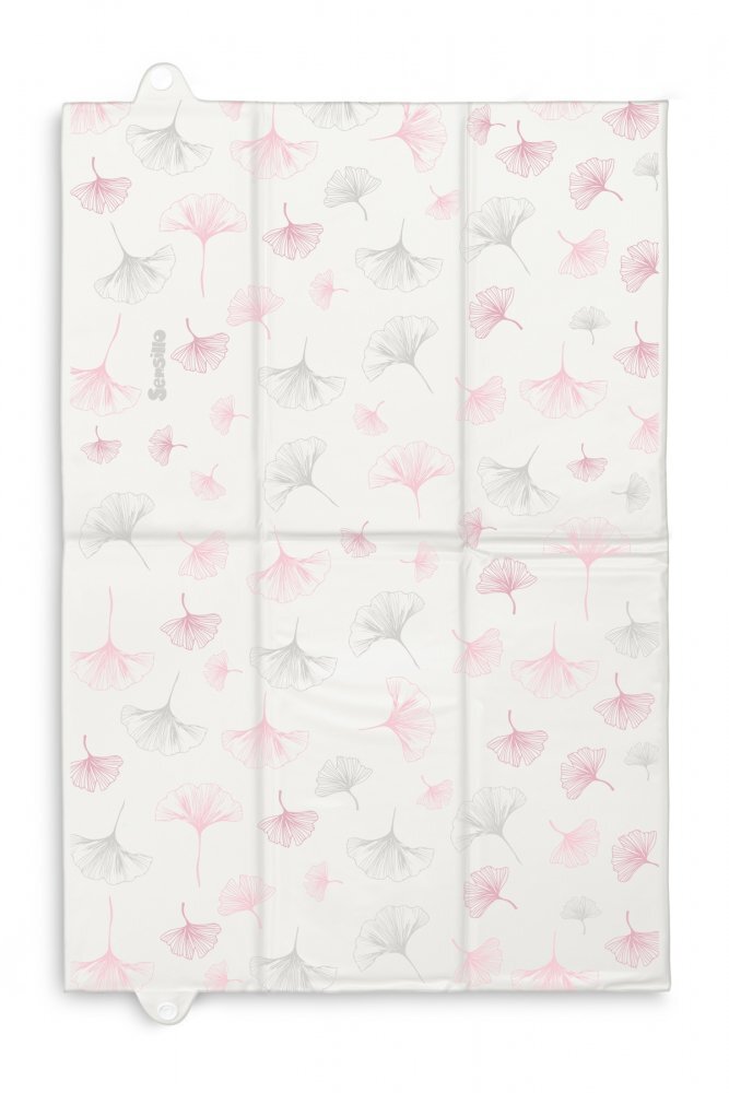 Sensillo Saltea de infasat pliabila compact si impermeabila pentru plimbarecalatorie 40x58 cm Botanic pink
