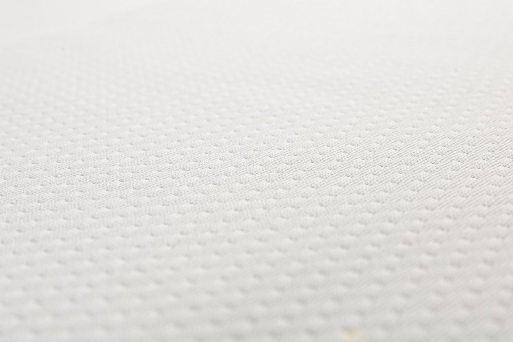 Sensillo Saltea pentru landou bebelusi Alba 75x35x3cm din fibre de cocos cu husa matlasata detasabila prevazuta cu fermoar