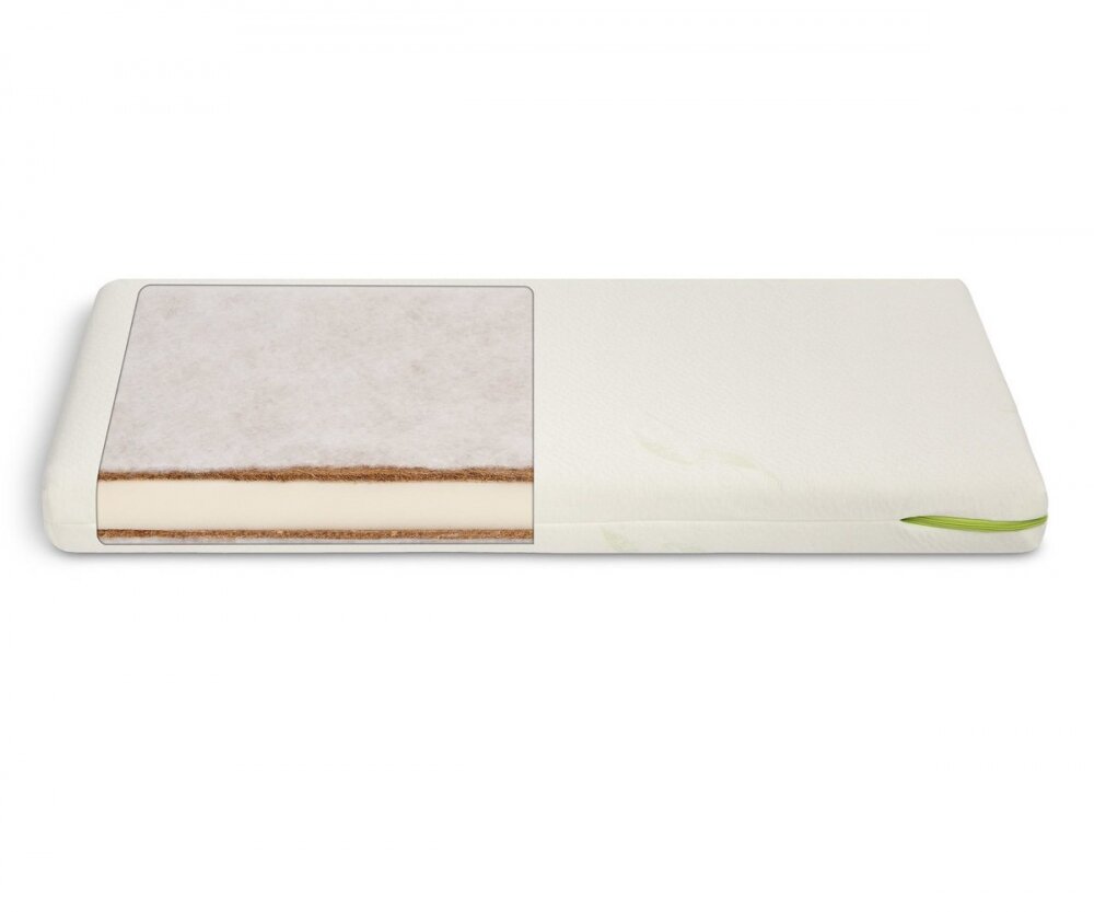 Sensillo Saltea pentru patut copii 90x40x8cm din spuma cu husa detasabila prevazuta cu fermoartesatura cu Aloe Vera antialergica si antibacteriana