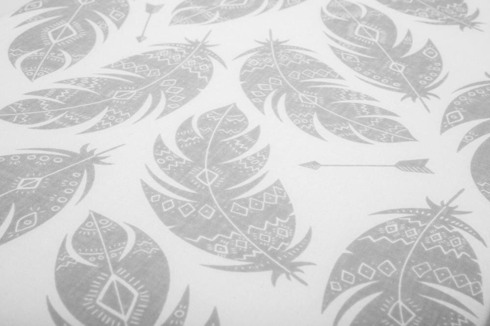 Sensillo Saltea pliabila pentru patut copii Feathers 120x60x5 cmhusa detasabila din bumbaccompatibila cu patuturi clasice si pliabile