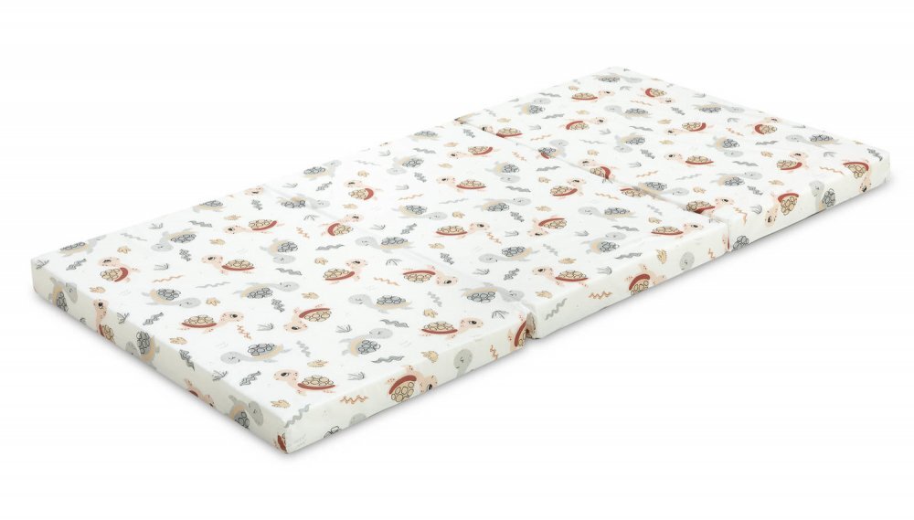Sensillo Saltea pliabila pentru patut copii Turtle 120x60x5 cmhusa detasabila din bumbaccompatibila cu patuturi clasice si pliabile