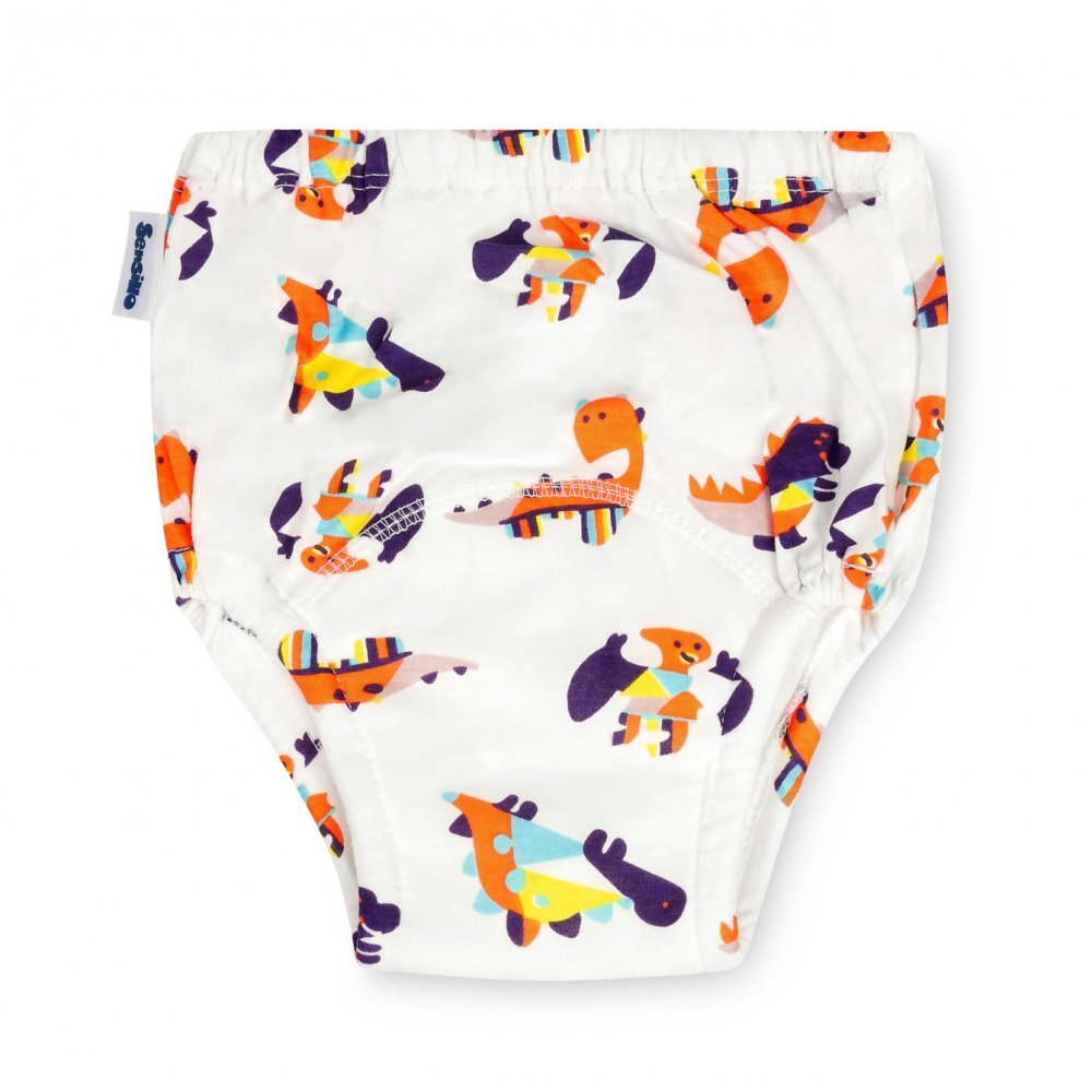 Sensillo Set 3 Chilotei de tranzitie de la scutec la olita Dino and Lion din bumbac moalestrat absorbantcircumferinta talie copil maxim 48 cm