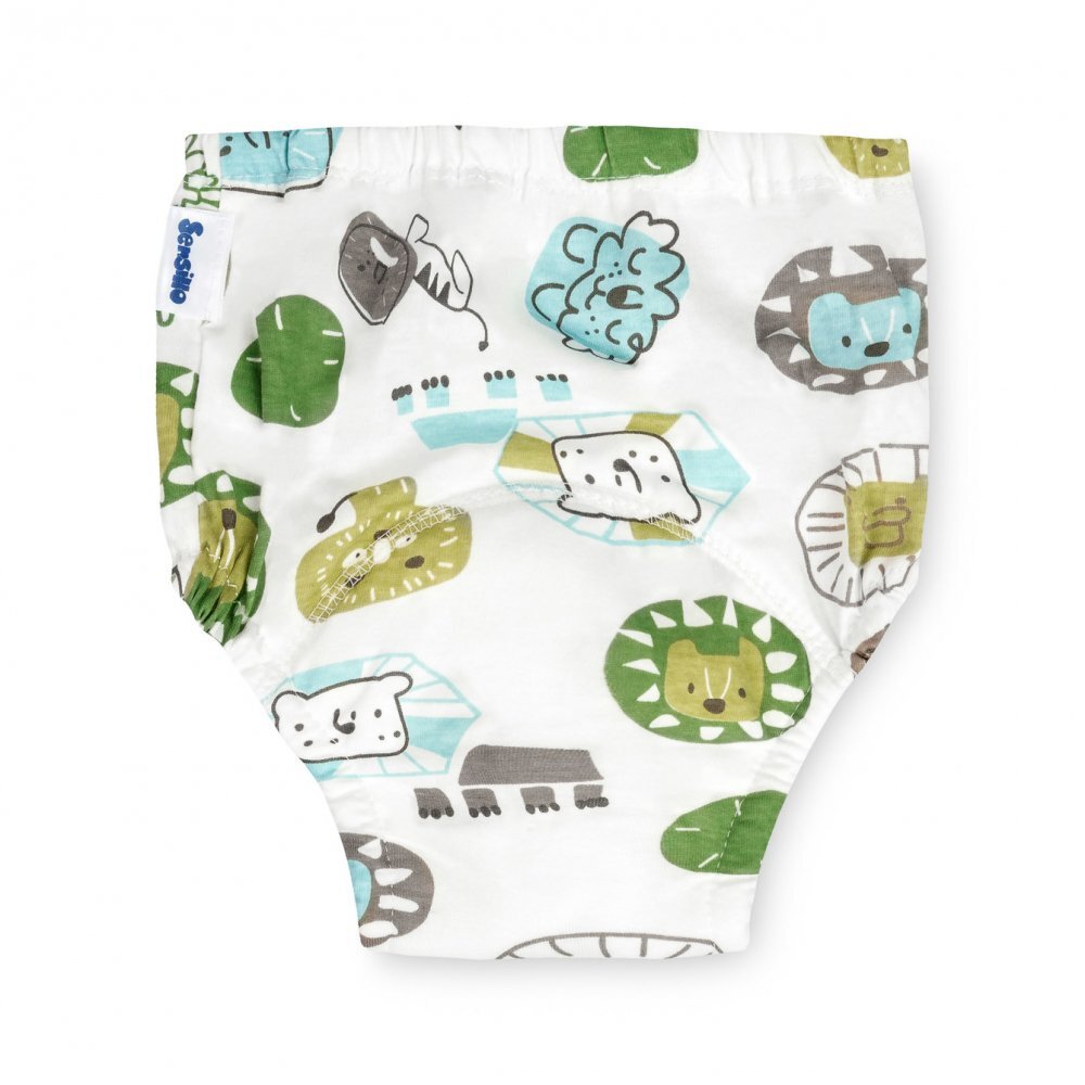 Sensillo Set 3 Chilotei de tranzitie de la scutec la olita Dino and Lion din bumbac moalestrat absorbantcircumferinta talie copil maxim 48 cm