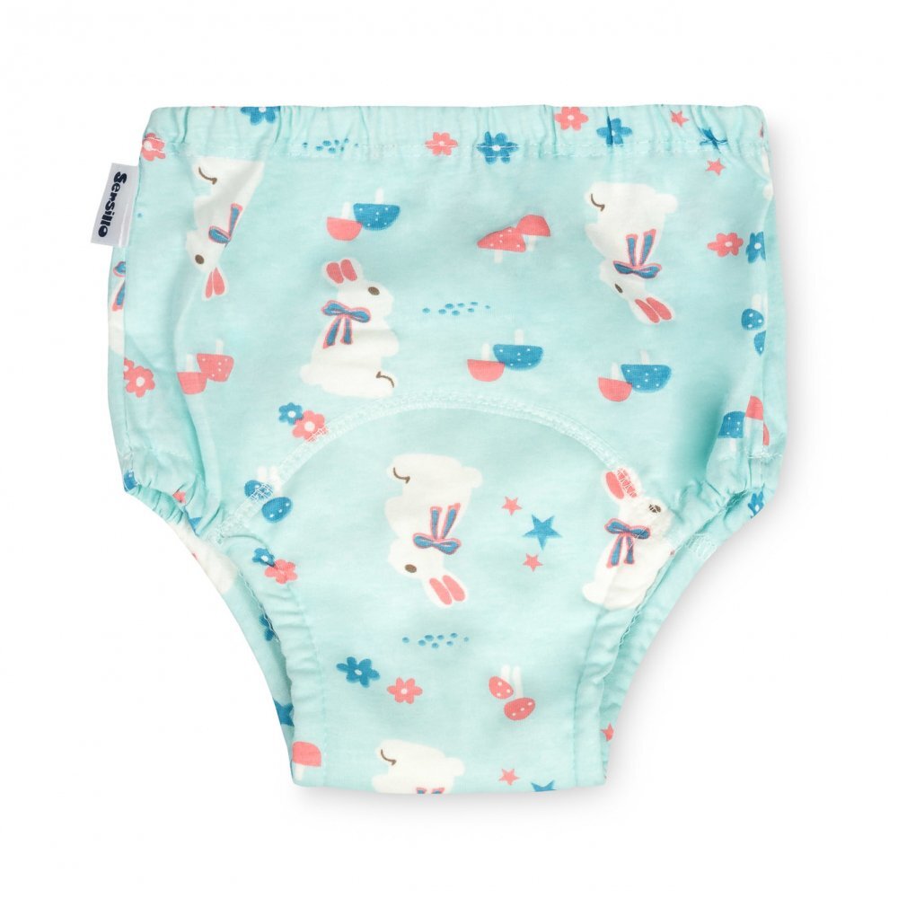 Sensillo Set 3 Chilotei de tranzitie de la scutec la olita Unicorn and Bunny din bumbac moalestrat absorbant circumferinta talie copil maxim 48 cm