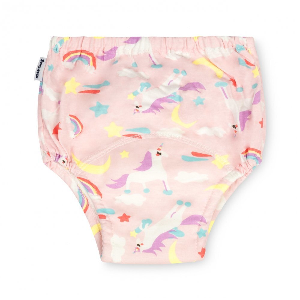 Sensillo Set 3 Chilotei de tranzitie de la scutec la olita Unicorn and Bunny din bumbac moalestrat absorbant circumferinta talie copil maxim 48 cm